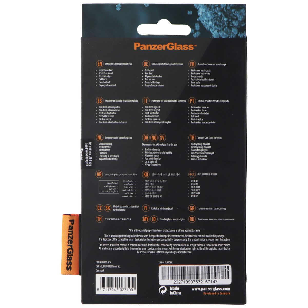 PanzerGlass Edge to Edge Screen Protector for Apple iPhone 12 Mini Cell Phone - Screen Protectors PanzerGlass - Simple Cell Bulk Wholesale Pricing - USA Seller