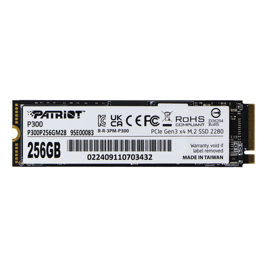 Patriot P300 256GB PCIe Gen3 x4 M.2 Low-Power Consumption SSD (P300P256GM28) Digital Storage - Solid State Drives Patriot - Simple Cell Bulk Wholesale Pricing - USA Seller