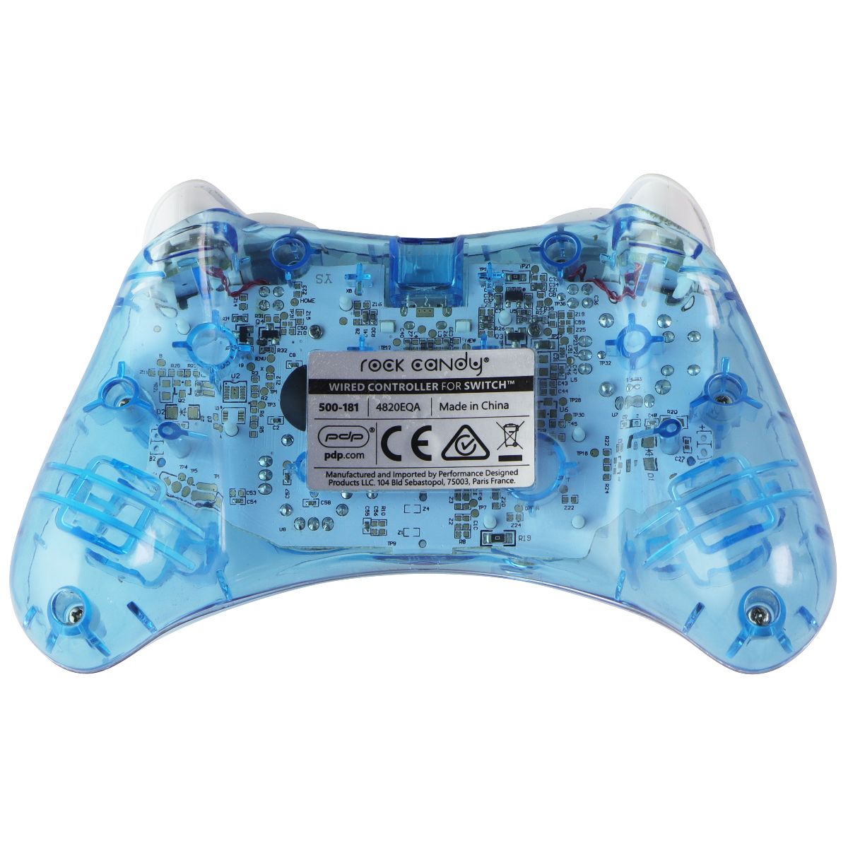 PDP Rock Candy Wired Gaming Controller for Nintendo - Blu-merang Blue / Clear Gaming/Console - Controllers & Attachments PDP - Simple Cell Bulk Wholesale Pricing - USA Seller