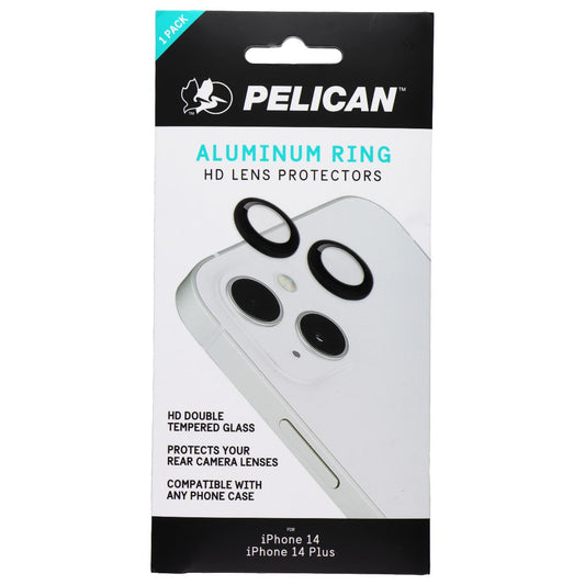 Pelican Aluminum Ring HD Lens Protectors for iPhone 14/14 Plus - Black (1 Pack) Cell Phone - Screen Protectors Pelican    - Simple Cell Bulk Wholesale Pricing - USA Seller