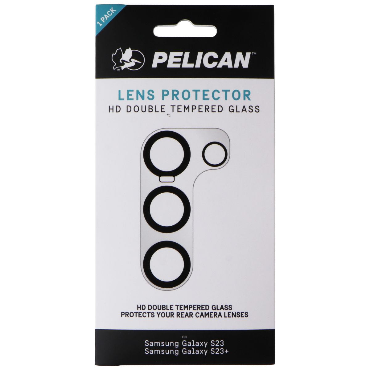 Pelican HD Double Tempered Glass Lens Protector for Samsung Galaxy S23+ / S23 Cell Phone - Screen Protectors Pelican - Simple Cell Bulk Wholesale Pricing - USA Seller