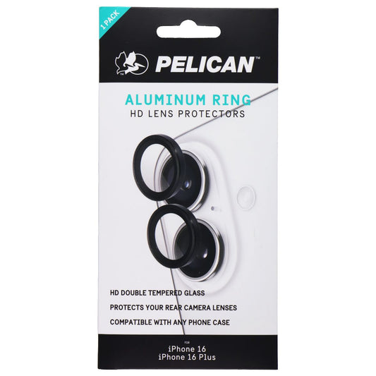 Pelican Aluminum Ring HD Lens Protectors for Apple iPhone 16/16 Plus Cell Phone - Screen Protectors Pelican - Simple Cell Bulk Wholesale Pricing - USA Seller