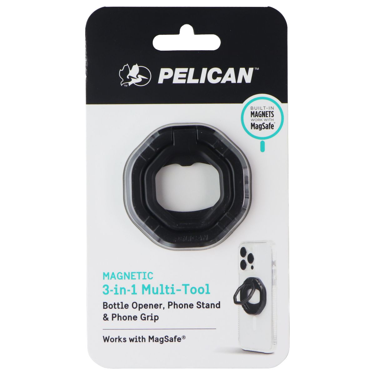 Pelican Magnetic 3-in-1 Multi-Tool for MagSafe - Black Cell Phone - Other Accessories Pelican - Simple Cell Bulk Wholesale Pricing - USA Seller