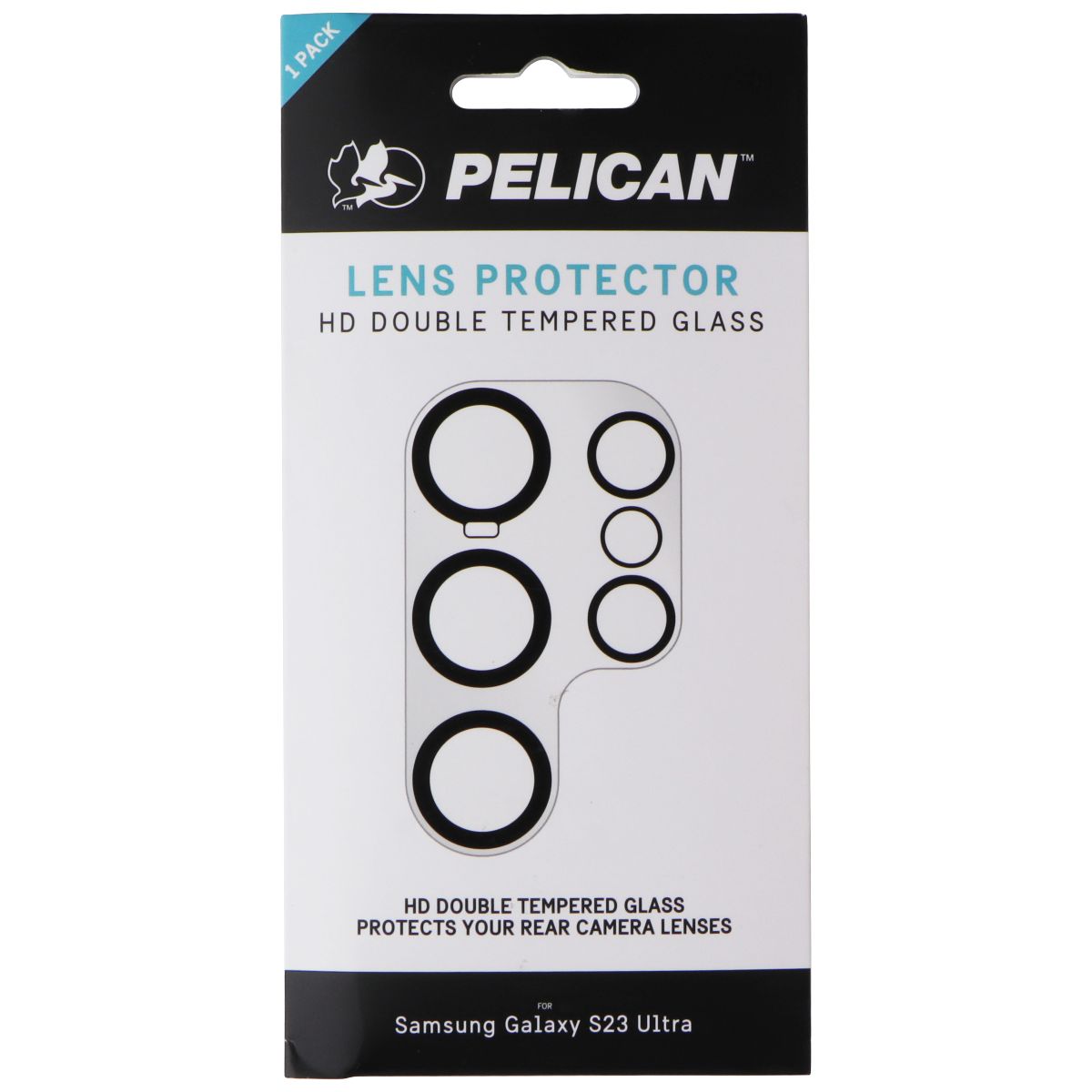 Pelican HD Double Tempered Glass Lens Protector for Samsung Galaxy S23 Ultra Cell Phone - Screen Protectors Pelican - Simple Cell Bulk Wholesale Pricing - USA Seller