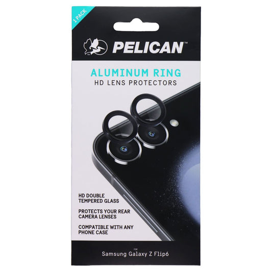 Pelican Aluminum Ring HD Lens Protector for Samsung Galaxy Z Flip6 - Black Cell Phone - Screen Protectors Pelican - Simple Cell Bulk Wholesale Pricing - USA Seller