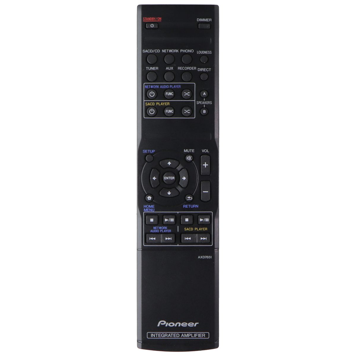 Pioneer OEM Remote Control for Select Pioneer Receivers - Black (AXD7651) TV, Video & Audio Accessories - Remote Controls Pioneer - Simple Cell Bulk Wholesale Pricing - USA Seller