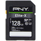 PNY 128GB Elite-X SDXC Flash Memory Card - Class 10 USH-I U3 V30 (100MB/s) Digital Camera - Memory Cards PNY - Simple Cell Bulk Wholesale Pricing - USA Seller