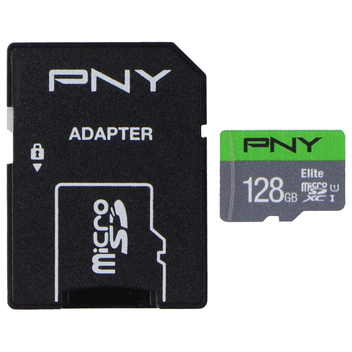PNY 128GB Elite microSDXC Flash Memory Card w/Adapter - Class 10 U1 (100MB/s) Digital Camera - Memory Cards PNY - Simple Cell Bulk Wholesale Pricing - USA Seller