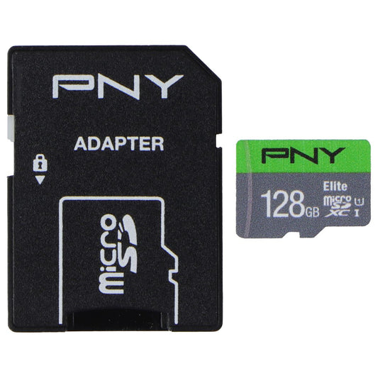 PNY 128GB Elite microSDXC Flash Memory Card w/Adapter - Class 10 U1 (100MB/s) Digital Camera - Memory Cards PNY - Simple Cell Bulk Wholesale Pricing - USA Seller