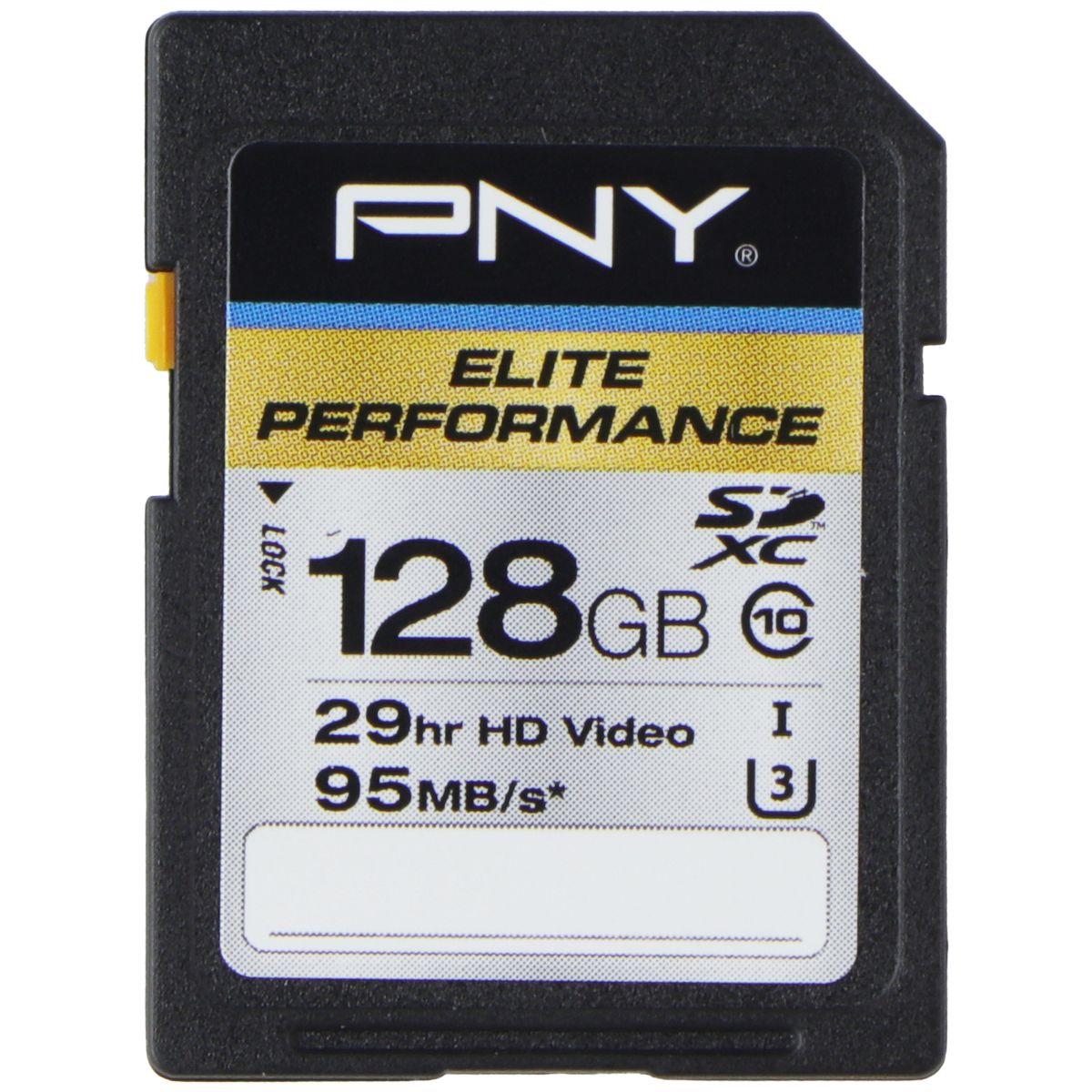 PNY 128GB Elite Performance SDXC Flash Memory Card - Class 10 USH-I U3 ...