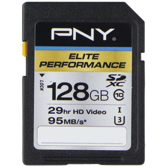 PNY 128GB Elite Performance SDXC Flash Memory Card - Class 10 USH-I U3 (95MB/s) Digital Camera - Memory Cards PNY - Simple Cell Bulk Wholesale Pricing - USA Seller