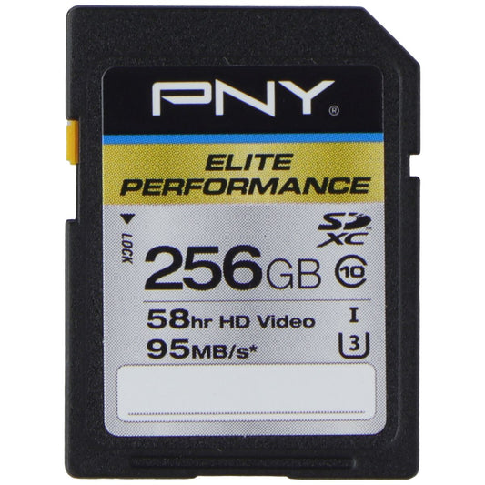PNY 256GB Elite Performance SDXC Flash Memory Card - Class 10 USH-I U3 (95MB/s) Digital Camera - Memory Cards PNY - Simple Cell Bulk Wholesale Pricing - USA Seller
