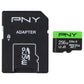 PNY 256GB Elite-X microSDXC Card w/Adapter - Class 10 USH-I U3 V30 A1 (100MB/s) Digital Camera - Memory Cards PNY - Simple Cell Bulk Wholesale Pricing - USA Seller