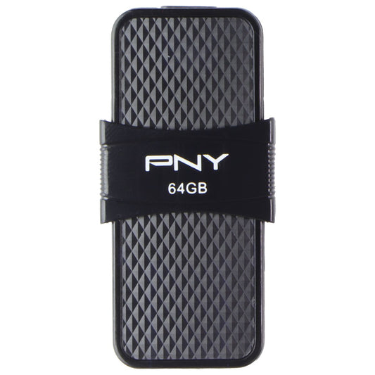 PNY (64GB) DUO LINK USB 3.1 Type-C OTG Flash Drive - Black (P-FD64GOTGSLTC-GE) Digital Storage - USB Flash Drives PNY - Simple Cell Bulk Wholesale Pricing - USA Seller