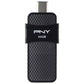 PNY (64GB) DUO LINK USB 3.1 Type-C OTG Flash Drive - Black (P-FD64GOTGSLTC-GE) Digital Storage - USB Flash Drives PNY - Simple Cell Bulk Wholesale Pricing - USA Seller
