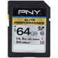 PNY 64GB Elite Performance SDXC Flash Memory Card - Class 10 USH-I U3 (95MB/s) Digital Camera - Memory Cards PNY - Simple Cell Bulk Wholesale Pricing - USA Seller
