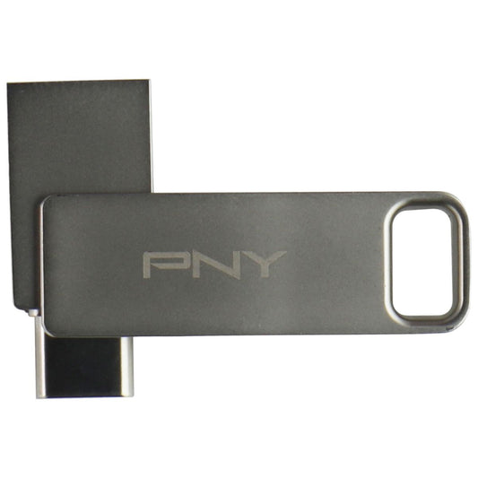 PNY 128GB DUO LINK USB 3.2 Type-C Dual Flash Drive - Silver/P-FDI128DULINKTYC-GE Digital Storage - USB Flash Drives PNY - Simple Cell Bulk Wholesale Pricing - USA Seller