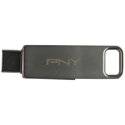 PNY 128GB DUO LINK USB 3.2 Type-C Dual Flash Drive - Silver/P-FDI128DULINKTYC-GE Digital Storage - USB Flash Drives PNY - Simple Cell Bulk Wholesale Pricing - USA Seller