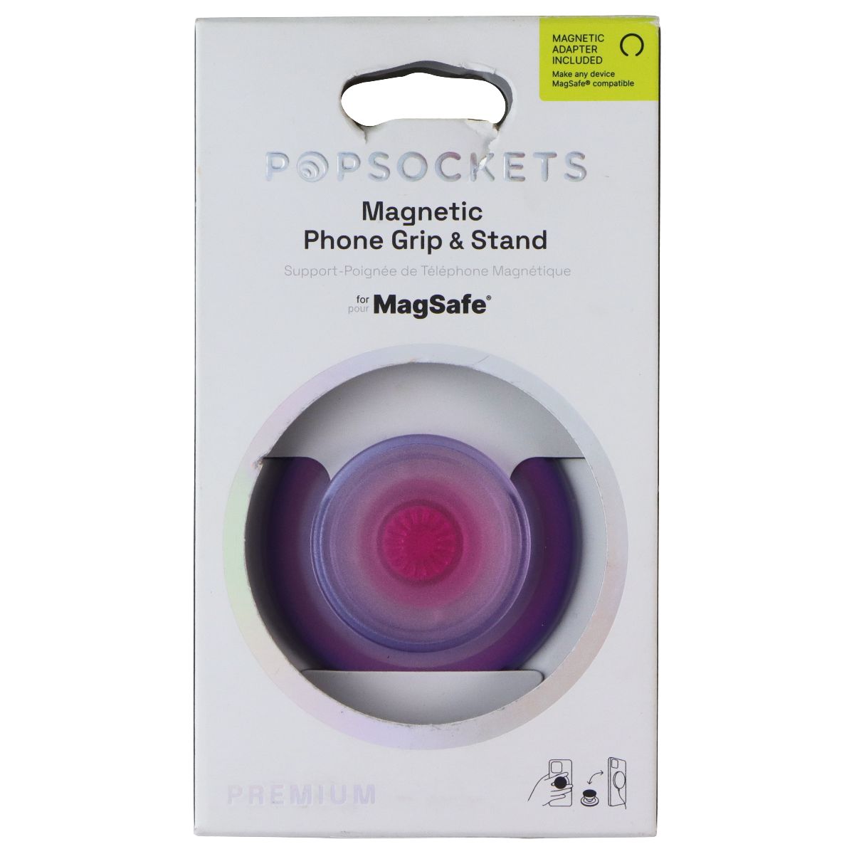 PopSockets Magnetic Phone Grip & Stand for MagSafe (Swappable Top) - Aura Cell Phone - Mounts & Holders PopSockets - Simple Cell Bulk Wholesale Pricing - USA Seller