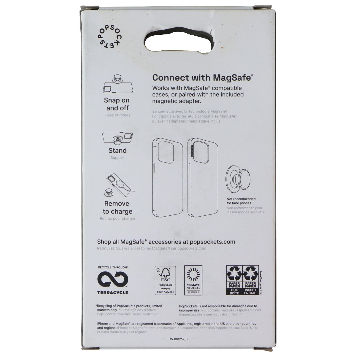 PopSockets Magnetic Phone Grip & Stand for MagSafe (Swappable Top) - Aura Cell Phone - Mounts & Holders PopSockets - Simple Cell Bulk Wholesale Pricing - USA Seller