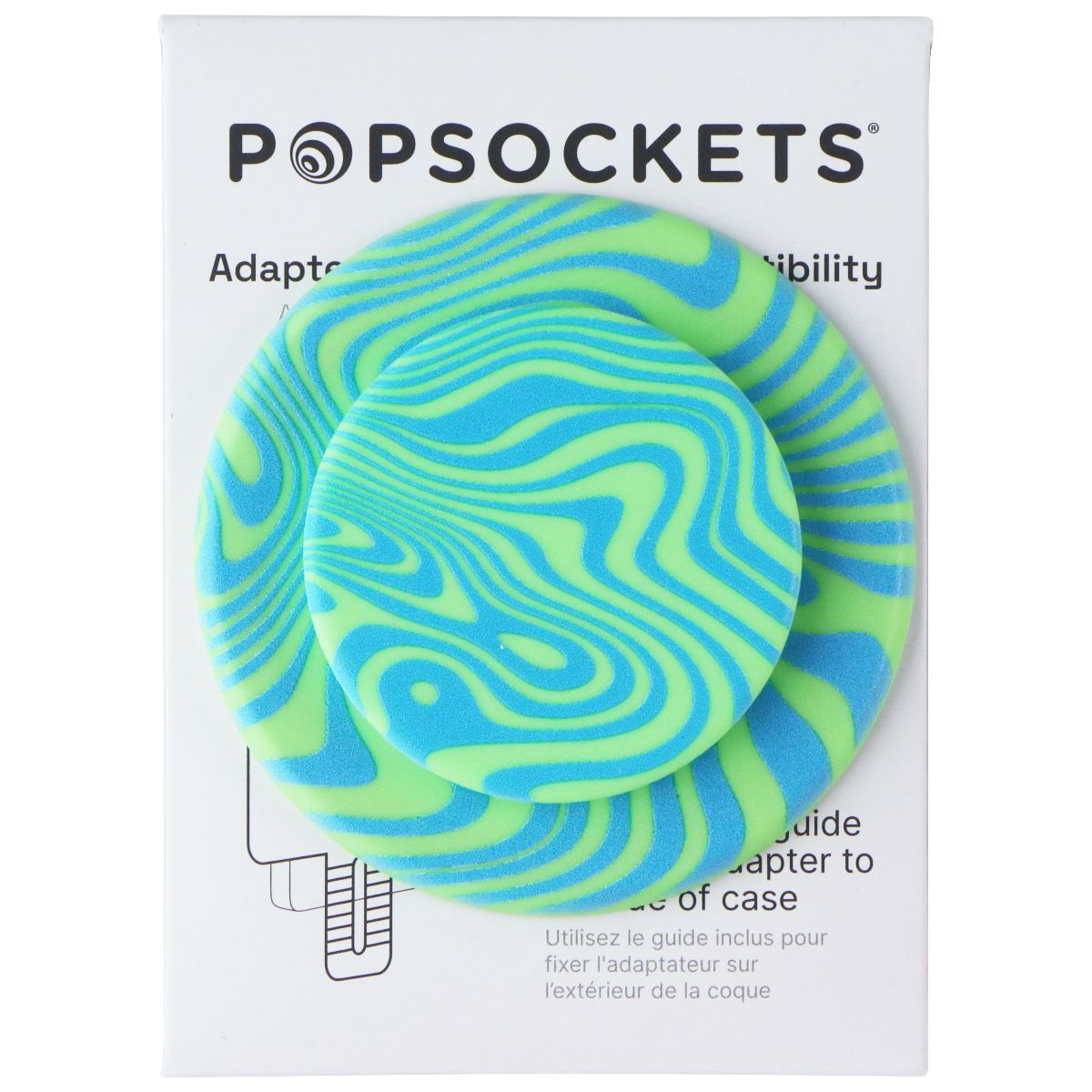 PopSockets Magnetic Phone Grip and Stand for MagSafe - Swirl Oasis Keylime Cell Phone - Mounts & Holders PopSockets - Simple Cell Bulk Wholesale Pricing - USA Seller