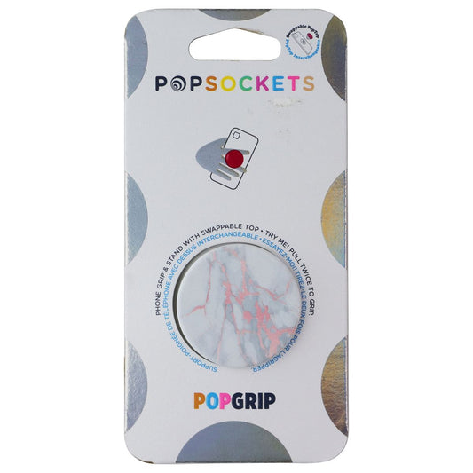 PopSockets: Phone Grip with Expanding Kickstand - Rose Gold Lutz Marble Cell Phone - Mounts & Holders PopSockets - Simple Cell Bulk Wholesale Pricing - USA Seller