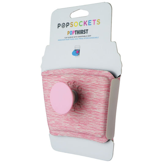PopSockets PopThirst Cup Sleeve with Swappable Grip - Macaron Pink Melange Cell Phone - Mounts & Holders PopSockets - Simple Cell Bulk Wholesale Pricing - USA Seller