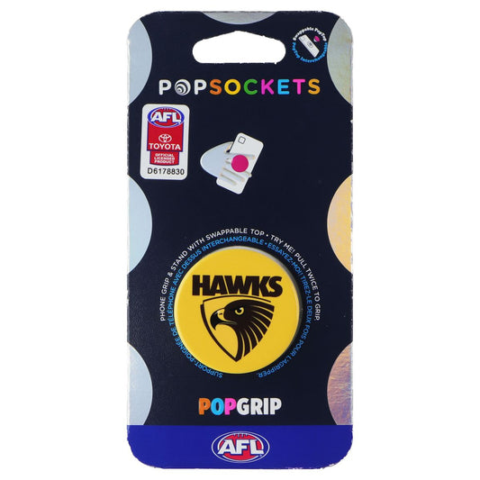 PopSockets PopGrip Expanding Stand Grip w/ Swappable Top - AFL Hawthorn Hawks Cell Phone - Mounts & Holders PopSockets - Simple Cell Bulk Wholesale Pricing - USA Seller