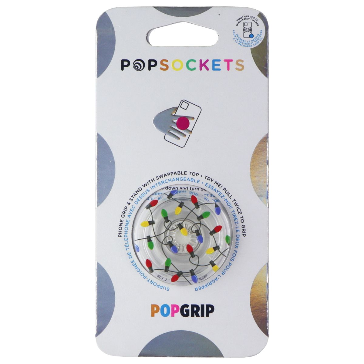 PopSockets PopGip Swappable Grip & Stand - Christmas Lights Cell Phone - Mounts & Holders PopSockets    - Simple Cell Bulk Wholesale Pricing - USA Seller