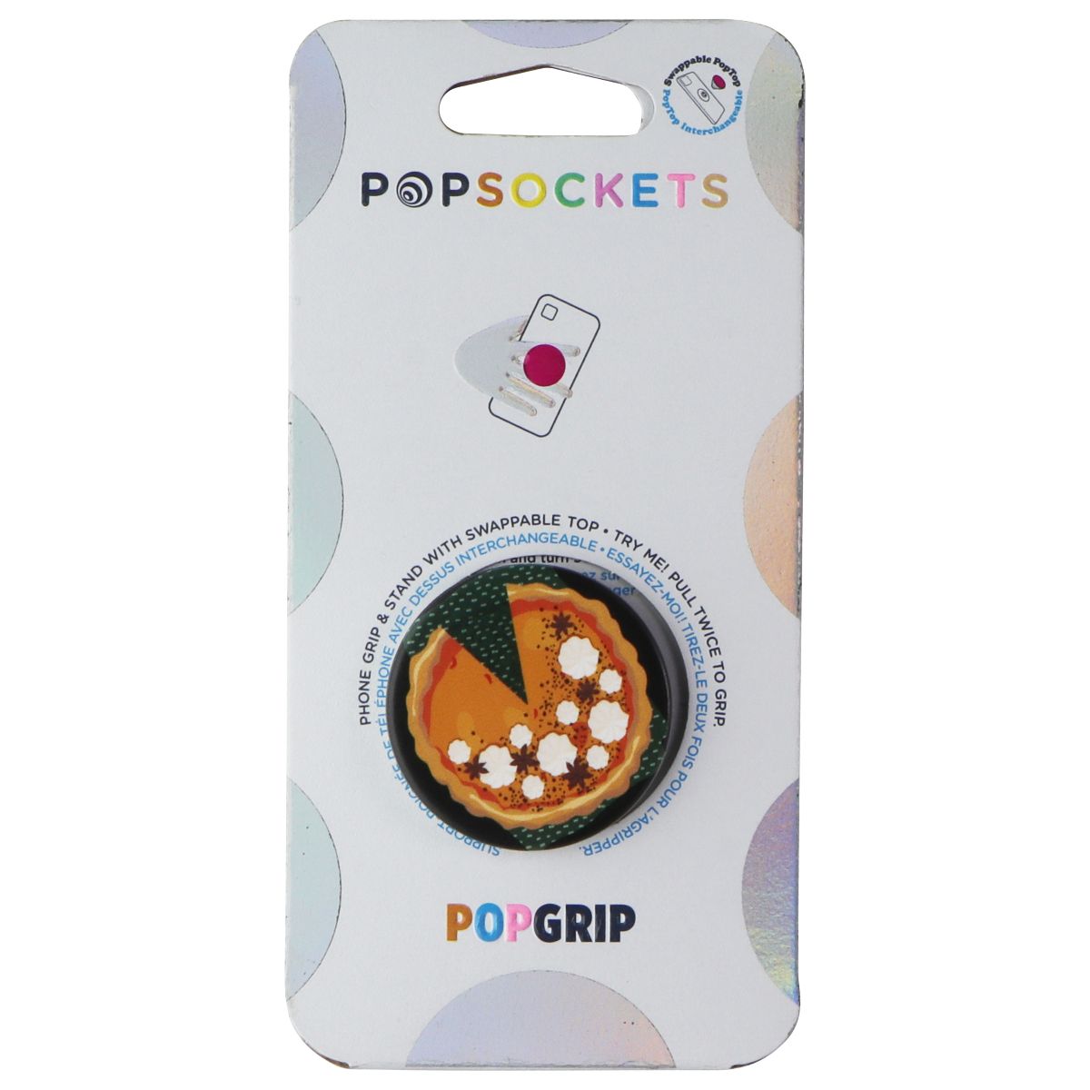 PopSockets Swappable PopGrip Phone Grip & Stand - Just One Slice Cell Phone - Mounts & Holders PopSockets - Simple Cell Bulk Wholesale Pricing - USA Seller