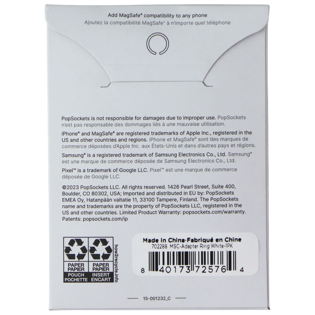 PopSockets Magnetic Phone Grip & Stand for MagSafe - Rainbow Glass Cell Phone - Mounts & Holders PopSockets - Simple Cell Bulk Wholesale Pricing - USA Seller