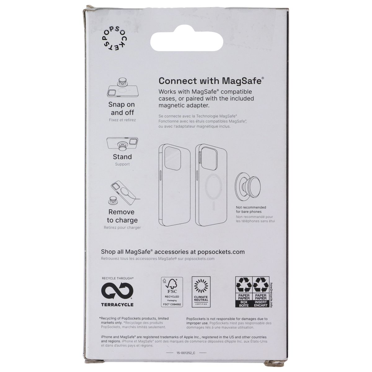 PopSockets Magnetic Phone Grip and Stand for MagSafe - Mandala Silver