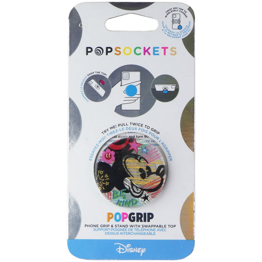 PopSockets Disney PopGrip Phone Grip and Stand w/Swappable Top - Mickey Be Kind Cell Phone - Mounts & Holders PopSockets - Simple Cell Bulk Wholesale Pricing - USA Seller