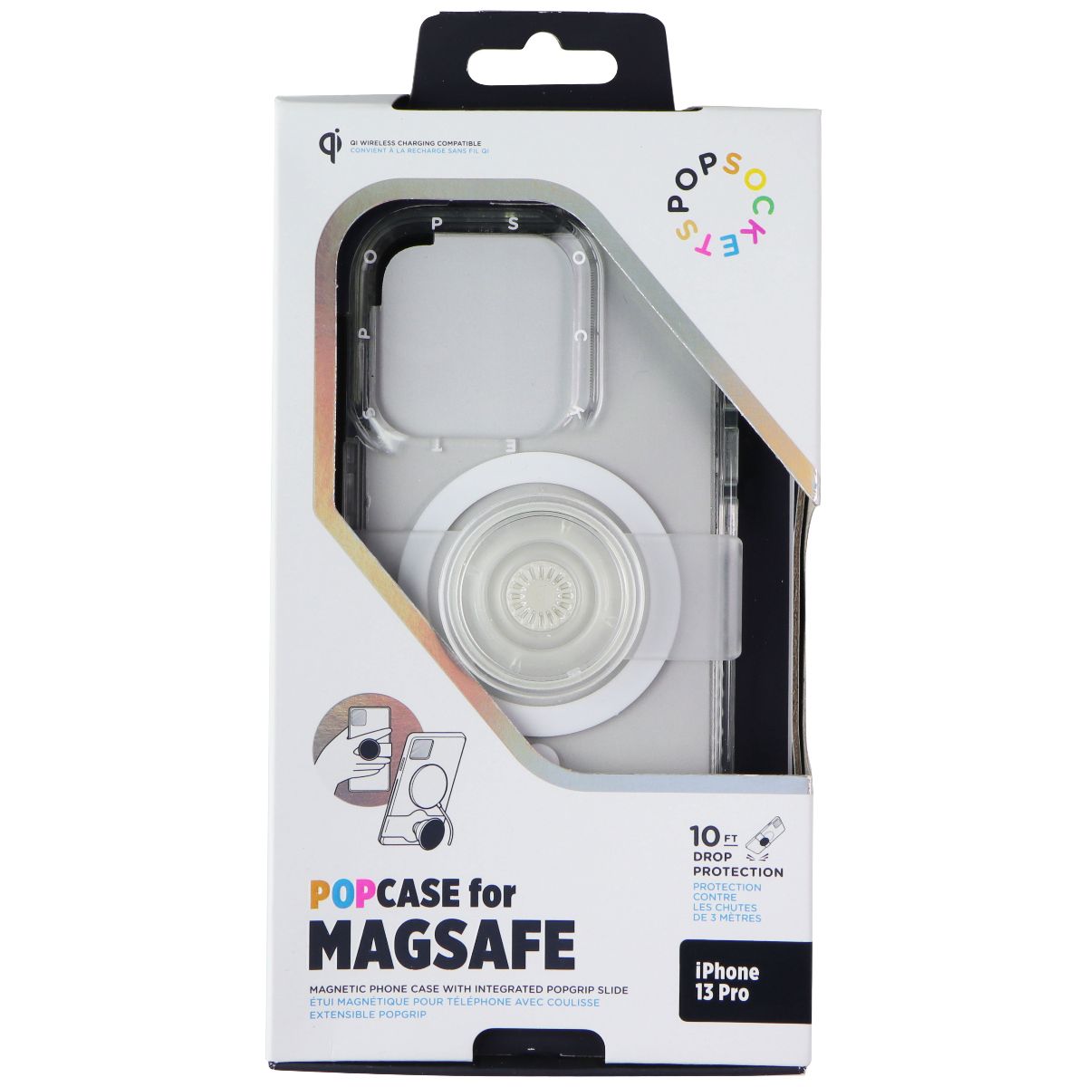 PopSockets PopCase for MagSafe for Apple iPhone 13 Pro/13 - Clear Cell Phone - Cases, Covers & Skins PopSockets - Simple Cell Bulk Wholesale Pricing - USA Seller