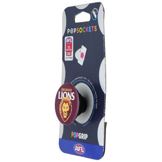 PopSockets PopGrip Expanding Stand Grip w/ Swappable Top - AFL Brisbane Lions Cell Phone - Mounts & Holders PopSockets - Simple Cell Bulk Wholesale Pricing - USA Seller