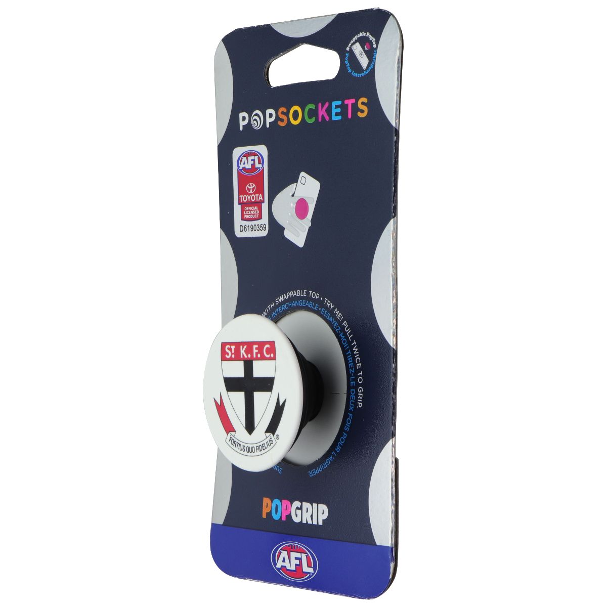 PopSockets PopGrip Expanding Stand Grip w/ Swappable Top - AFL St Kilda FC Cell Phone - Mounts & Holders PopSockets - Simple Cell Bulk Wholesale Pricing - USA Seller