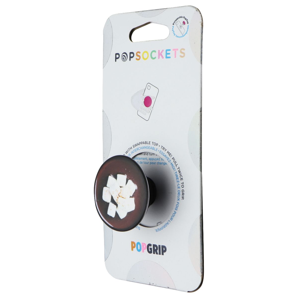 PopSockets PopGrip Swappable Grip & Stand - Hot Cocoa Cell Phone - Mounts & Holders PopSockets - Simple Cell Bulk Wholesale Pricing - USA Seller