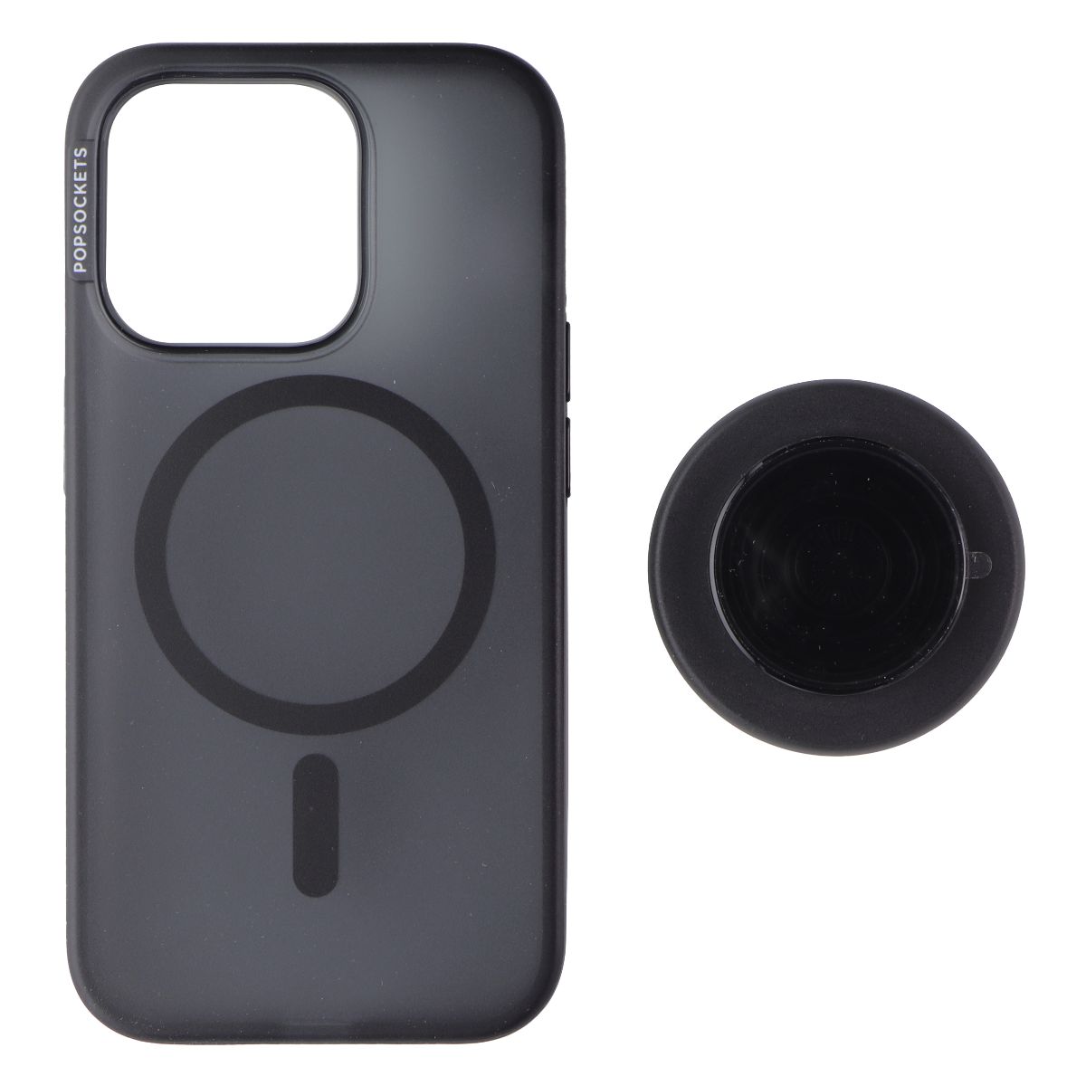 PopSockets PopCase for MagSafe for iPhone 15 Pro - Black Translucent Cell Phone - Cases, Covers & Skins PopSockets    - Simple Cell Bulk Wholesale Pricing - USA Seller