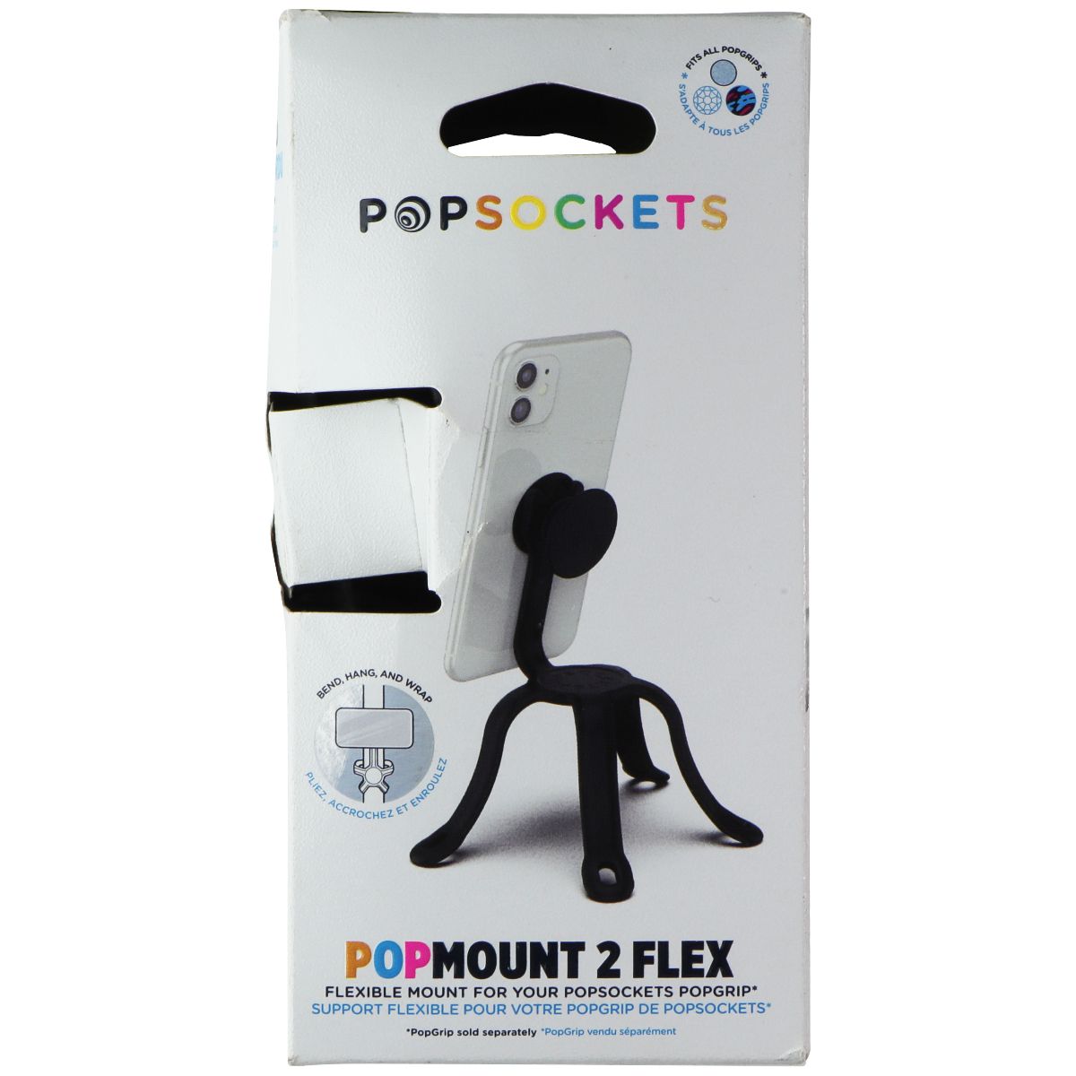 PopSockets: Flexible Phone Mount & Stand, Phone Tripod Mount - Black Cell Phone - Mounts & Holders PopSockets - Simple Cell Bulk Wholesale Pricing - USA Seller