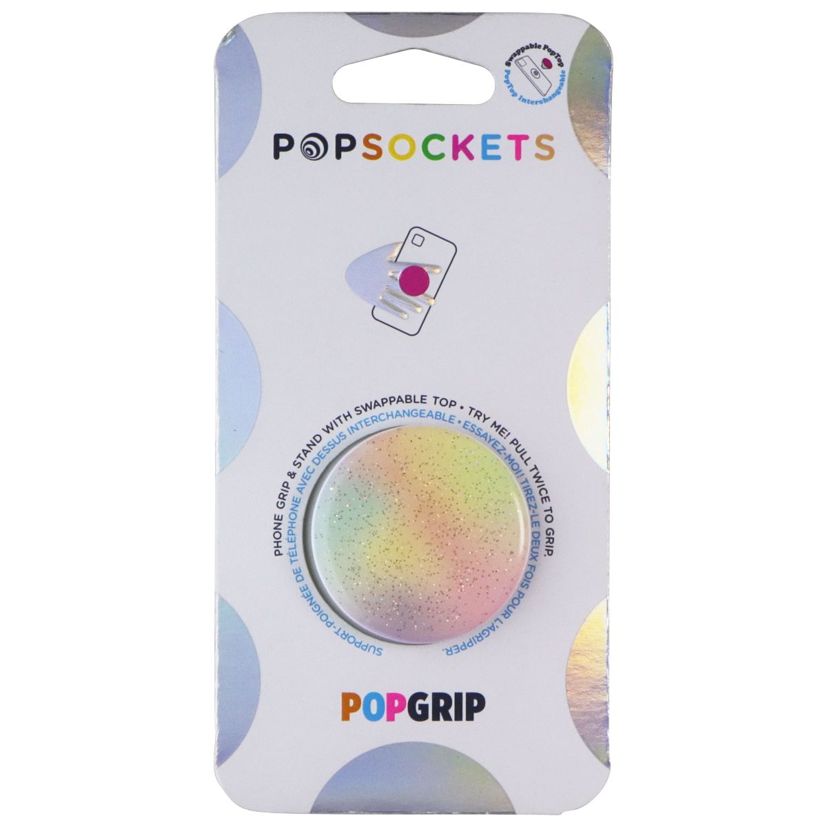 PopSockets: Phone Grip with Expanding Kickstand - Glitter Pastel Nebula Cell Phone - Mounts & Holders PopSockets - Simple Cell Bulk Wholesale Pricing - USA Seller