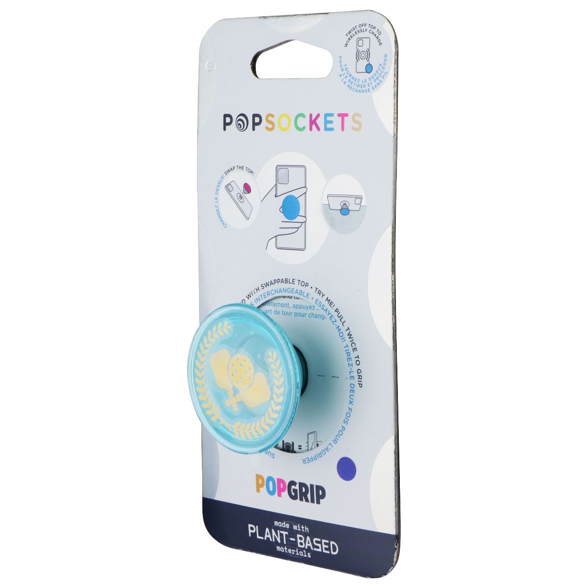 PopSockets Phone Grip and Stand with Swappable Top - Pickleball Cell Phone - Mounts & Holders PopSockets - Simple Cell Bulk Wholesale Pricing - USA Seller