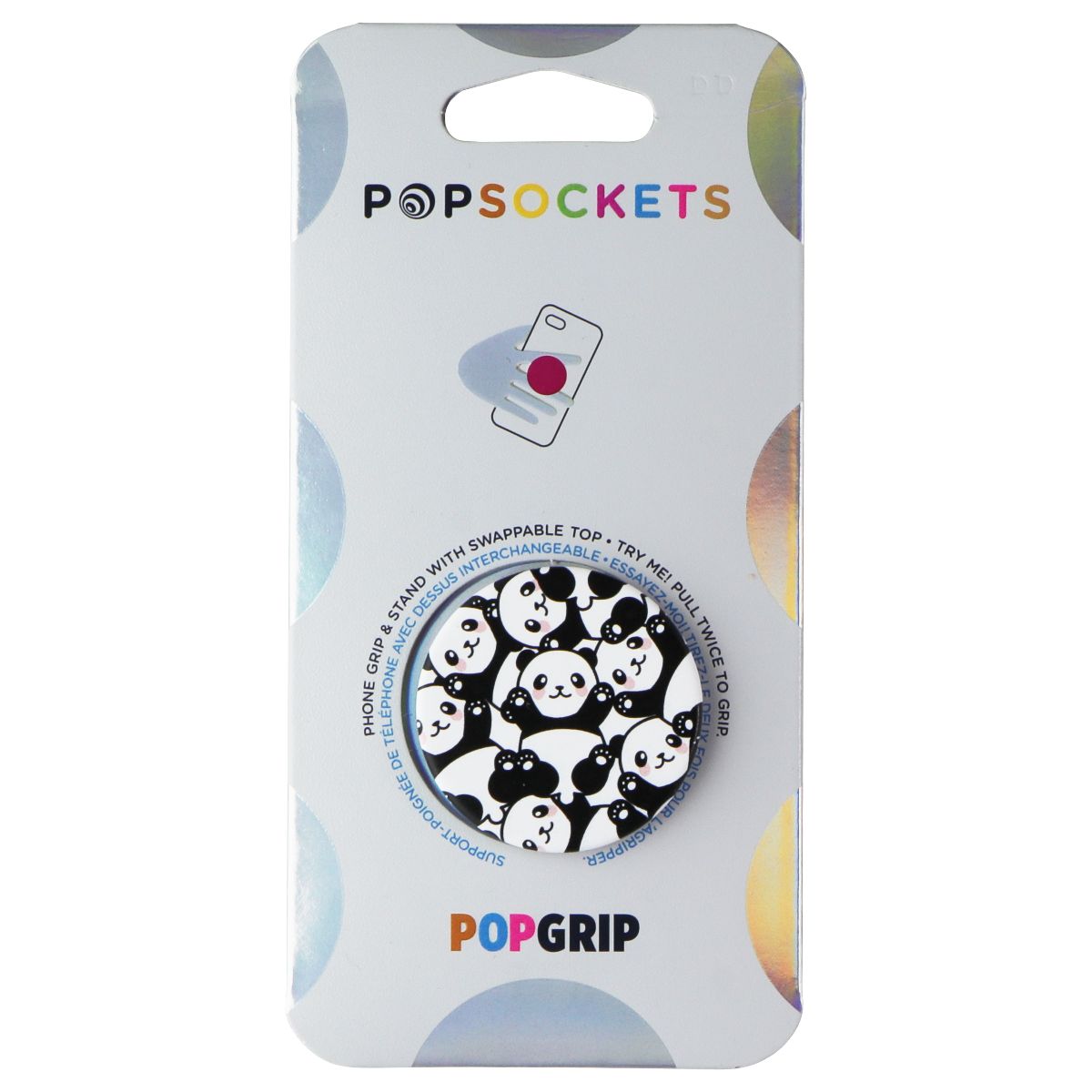 PopSockets PopGrip Expanding Phone Grip and Kickstand - Pandamonium Cell Phone - Mounts & Holders PopSockets    - Simple Cell Bulk Wholesale Pricing - USA Seller