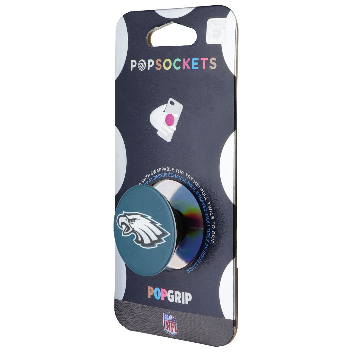 PopSockets PopGrip Expanding Stand/Grip w/ Swappable Top - NFL Eagles Logo