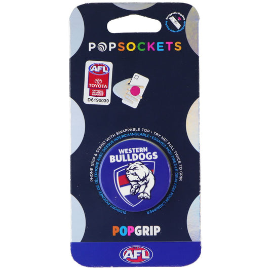 PopSockets PopGrip Expanding Stand Grip w/ Swap Top - AFL Western Bulldogs Cell Phone - Mounts & Holders PopSockets - Simple Cell Bulk Wholesale Pricing - USA Seller