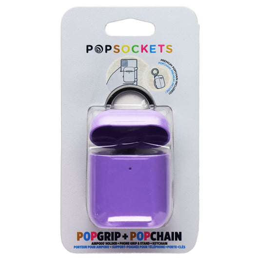 PopSockets PopGrip + PopChain AirPods Holder + Grip + Stand + Keychain - Purple Cell Phone - Other Accessories PopSockets - Simple Cell Bulk Wholesale Pricing - USA Seller