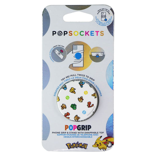 PopSockets PopGrip Expanding Stand Grip w/ Swappable Top - Pokemon Pixel Cell Phone - Mounts & Holders PopSockets - Simple Cell Bulk Wholesale Pricing - USA Seller