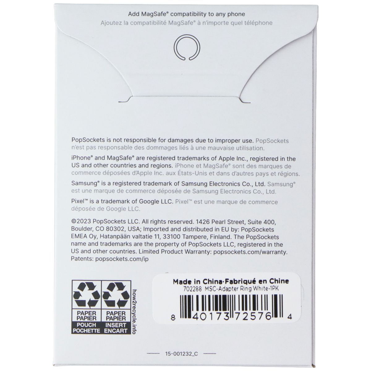 PopSockets Magnetic Phone Grip and Stand for MagSafe - Glitter Cell Phone - Mounts & Holders PopSockets - Simple Cell Bulk Wholesale Pricing - USA Seller