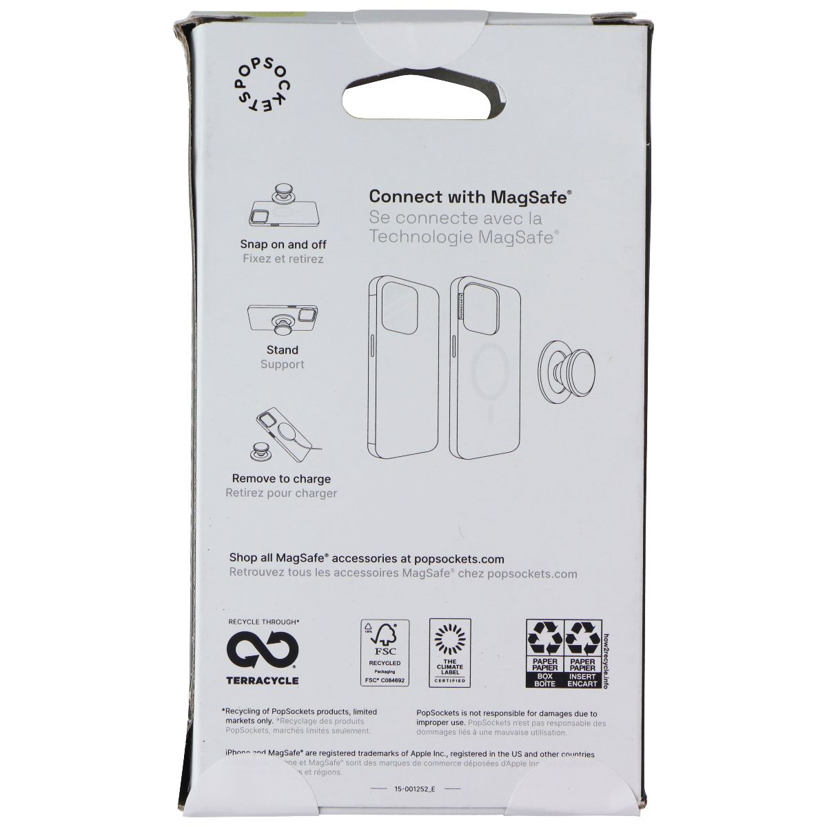 PopSockets Magnetic Phone Grip and Stand for MagSafe - French Navy Cell Phone - Mounts & Holders PopSockets - Simple Cell Bulk Wholesale Pricing - USA Seller