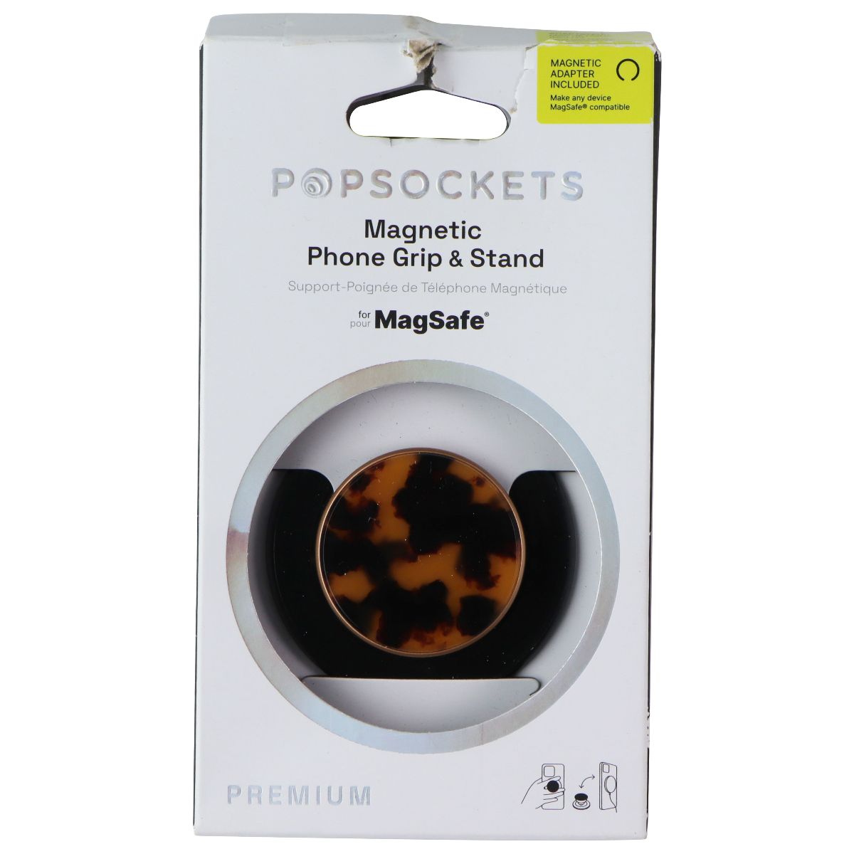 PopSockets Magnetic Grip and Stand for MagSafe - Tortoise Cell Phone - Mounts & Holders PopSockets - Simple Cell Bulk Wholesale Pricing - USA Seller