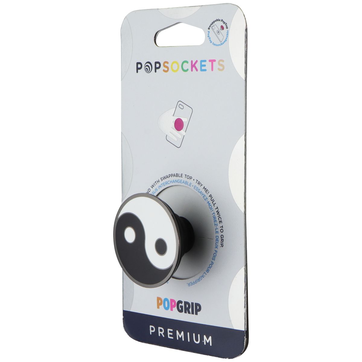 PopSockets PopGrip Premium Swappable Grip & Stand - Yin Yang Cell Phone - Mounts & Holders PopSockets - Simple Cell Bulk Wholesale Pricing - USA Seller
